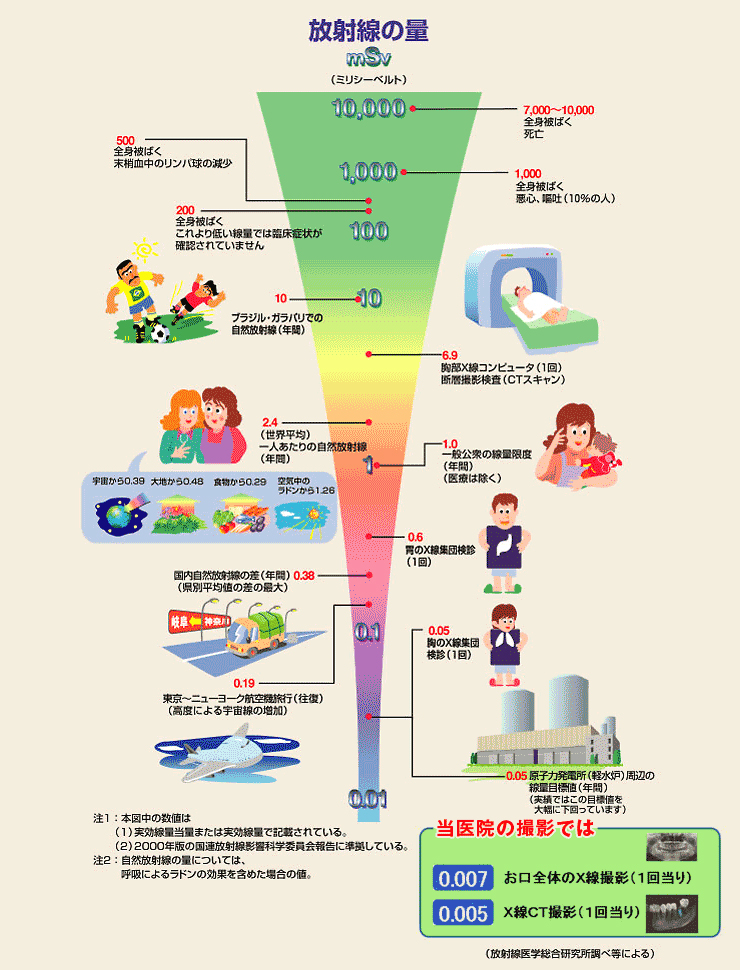 放射線量の画像